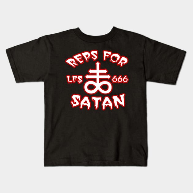 REPS FOR SATAN Kids T-Shirt by liftforsatan